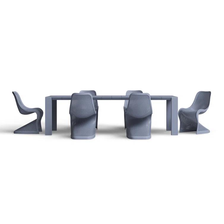 Farrah 118.1'' Rectangular 6 - Person Outdoor Dining Set