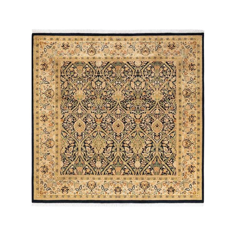 Solo Rugs One-of-a-Kind 6' 1" X 6' 2" 2000s Square Wool Area Rug Black