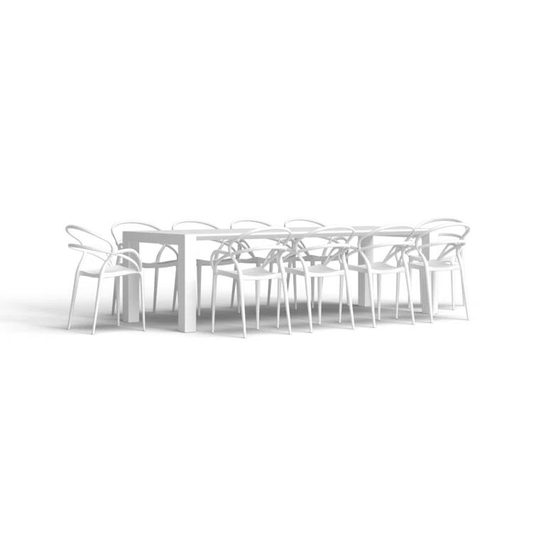 Comet 118'' Rectangular 10 - Person Outdoor Dining Set
