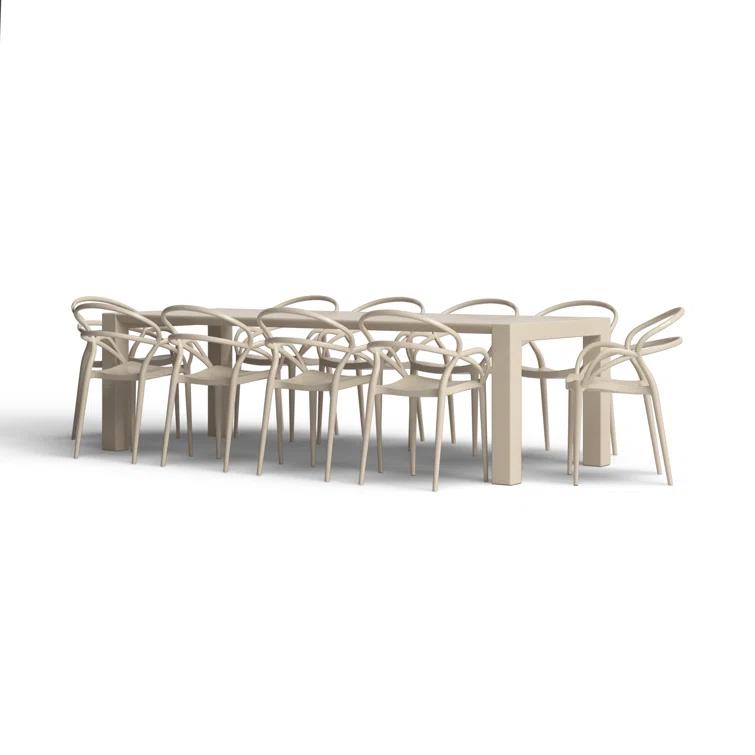 Comet 118'' Rectangular 10 - Person Outdoor Dining Set