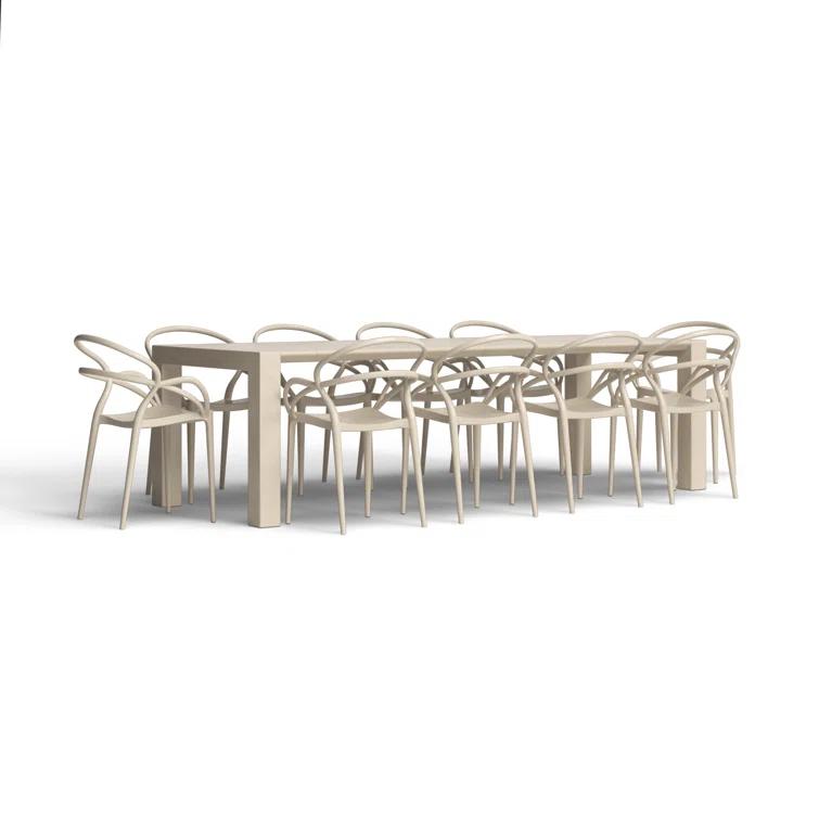 Comet 118'' Rectangular 10 - Person Outdoor Dining Set