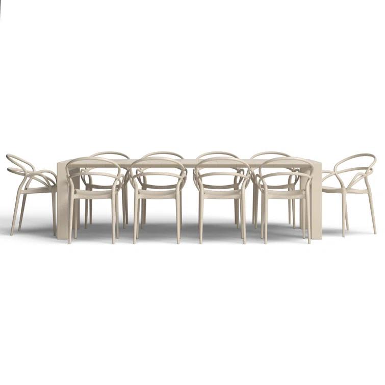 Comet 118'' Rectangular 10 - Person Outdoor Dining Set
