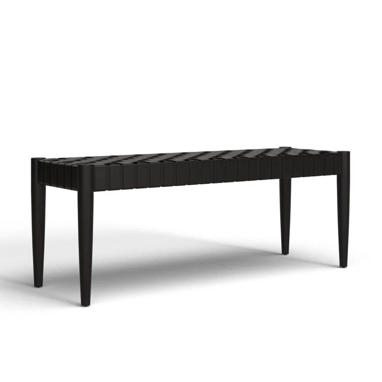 Orin 47" Woven Leather Bench