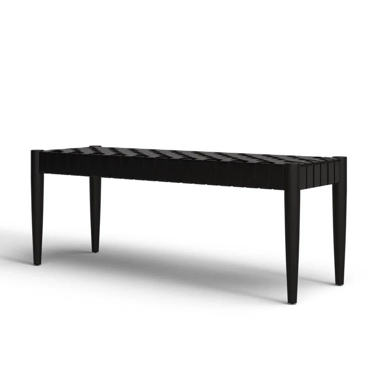Orin 47" Woven Leather Bench