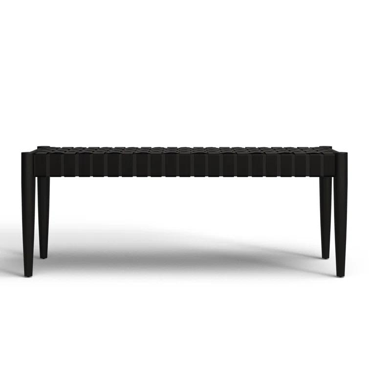 Orin 47" Woven Leather Bench