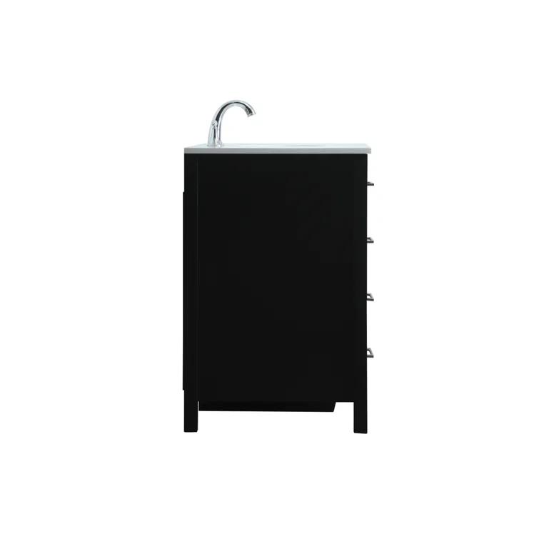 Irene 54'' Single Bathroom Vanity with Engineered Marble Top