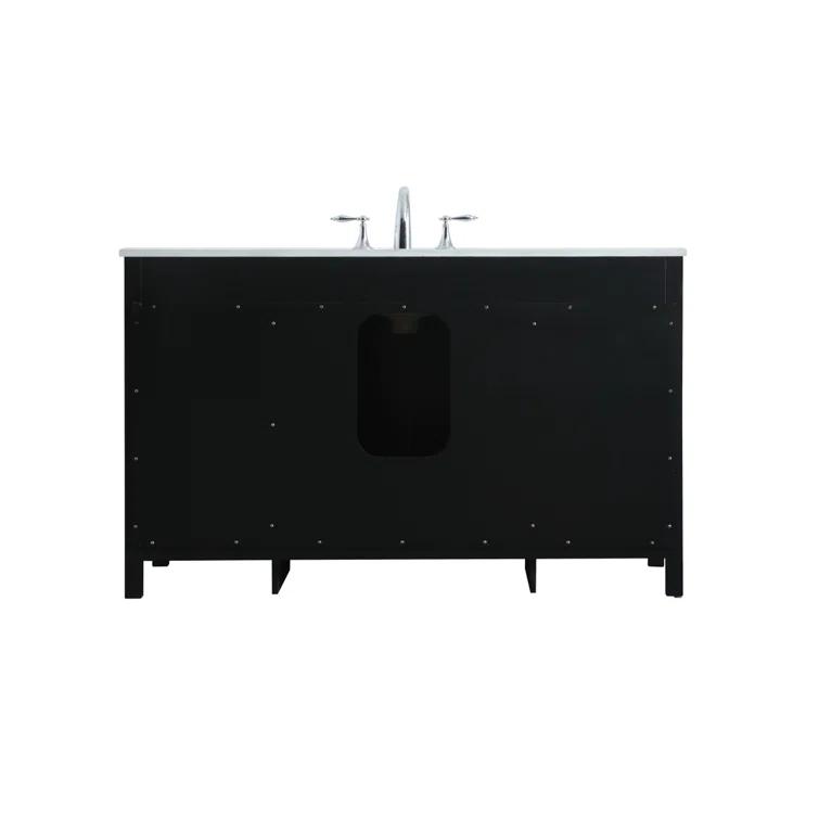 Irene 54'' Single Bathroom Vanity with Engineered Marble Top