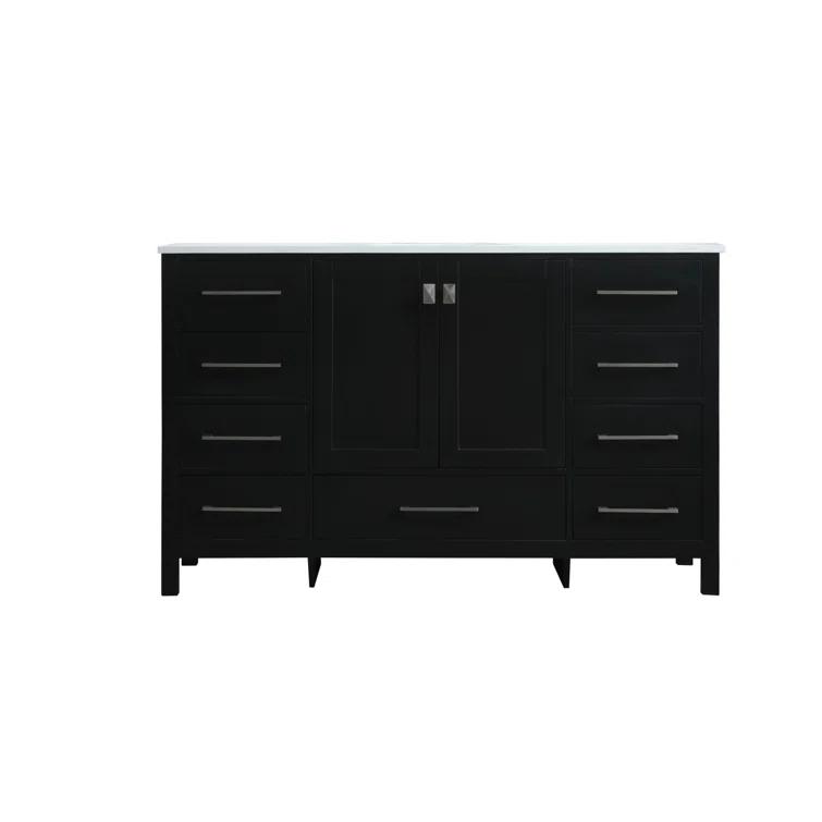 Irene 54'' Single Bathroom Vanity with Engineered Marble Top