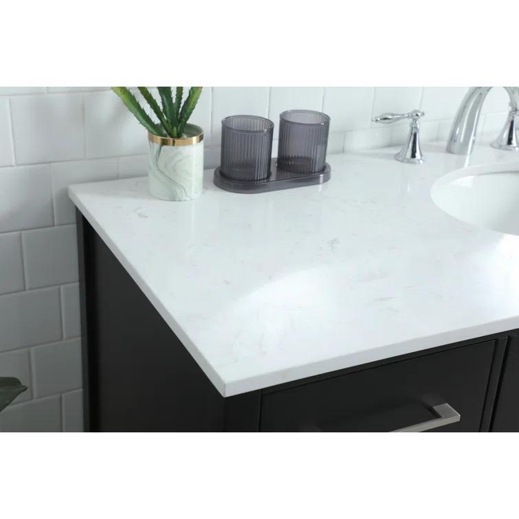 Irene 54'' Single Bathroom Vanity with Engineered Marble Top