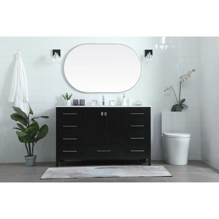 Irene 54'' Single Bathroom Vanity with Engineered Marble Top