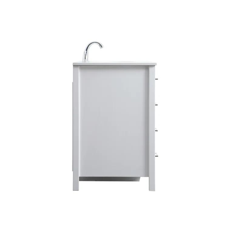 Irene 54'' Single Bathroom Vanity with Engineered Marble Top
