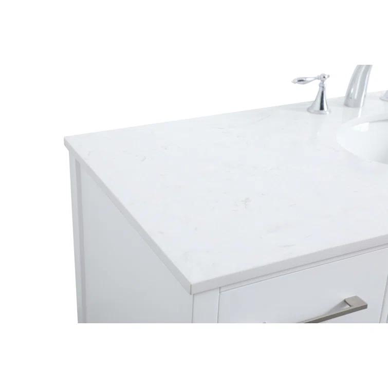 Irene 54'' Single Bathroom Vanity with Engineered Marble Top