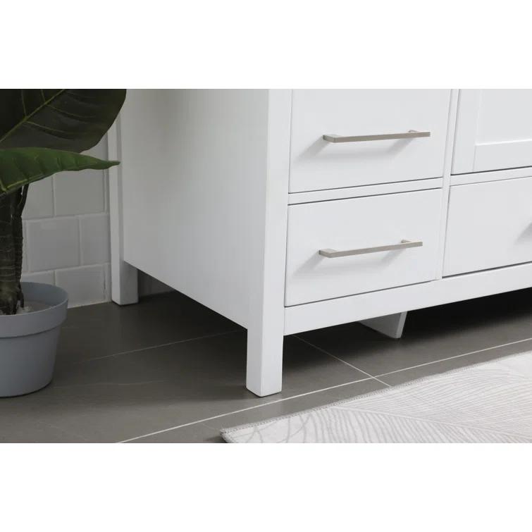 Irene 54'' Single Bathroom Vanity with Engineered Marble Top