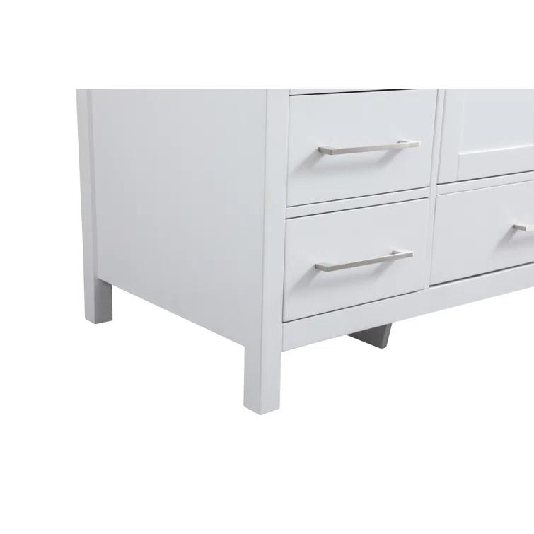 Irene 54'' Single Bathroom Vanity with Engineered Marble Top
