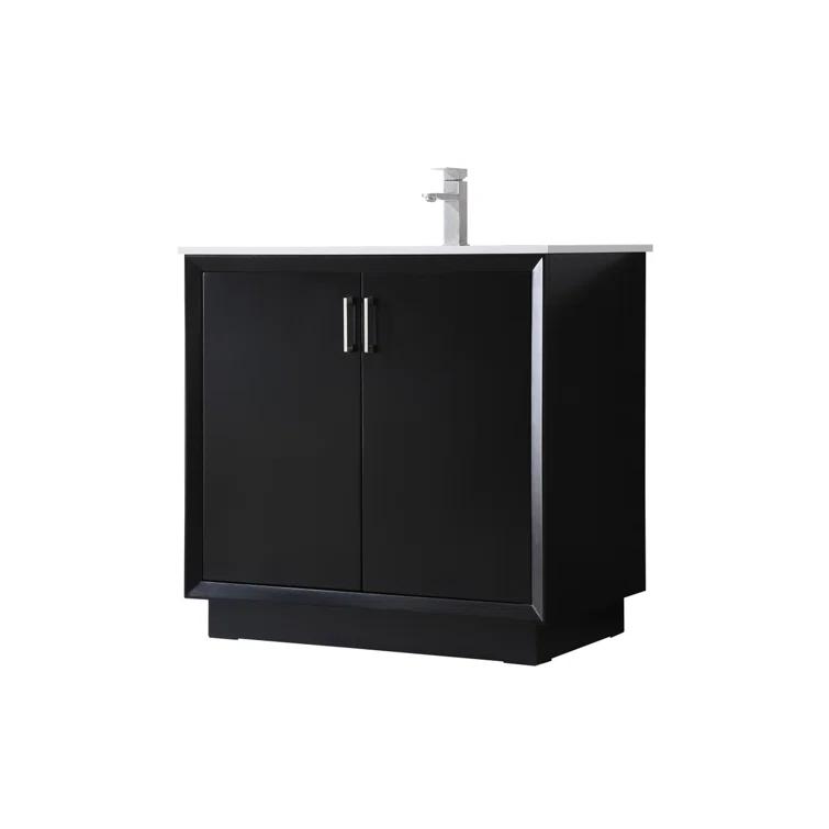 Hayes 36'' Single Bathroom Vanity with Engineered Marble Top