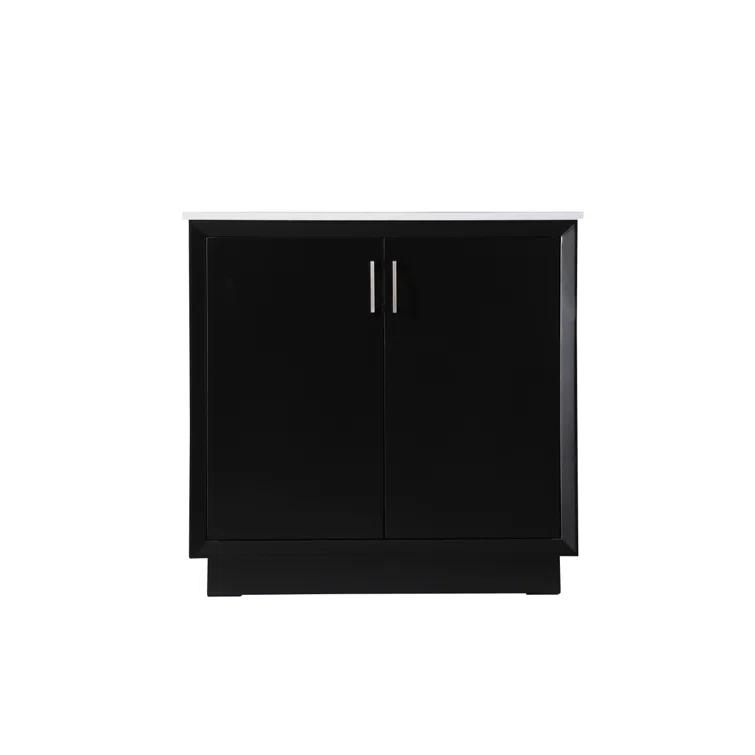 Hayes 36'' Single Bathroom Vanity with Engineered Marble Top