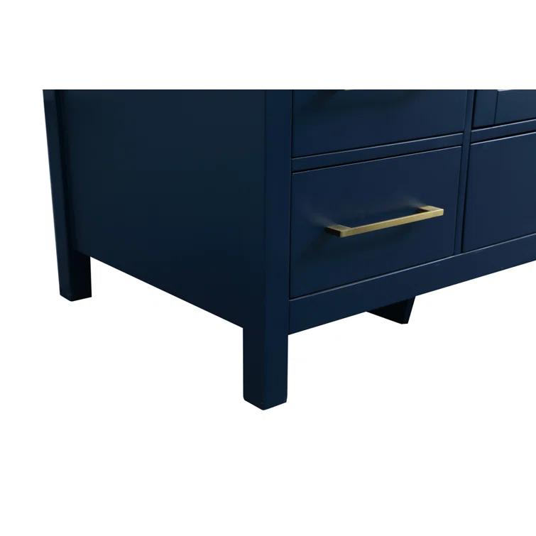 Irene 54'' Single Bathroom Vanity with Engineered Marble Top
