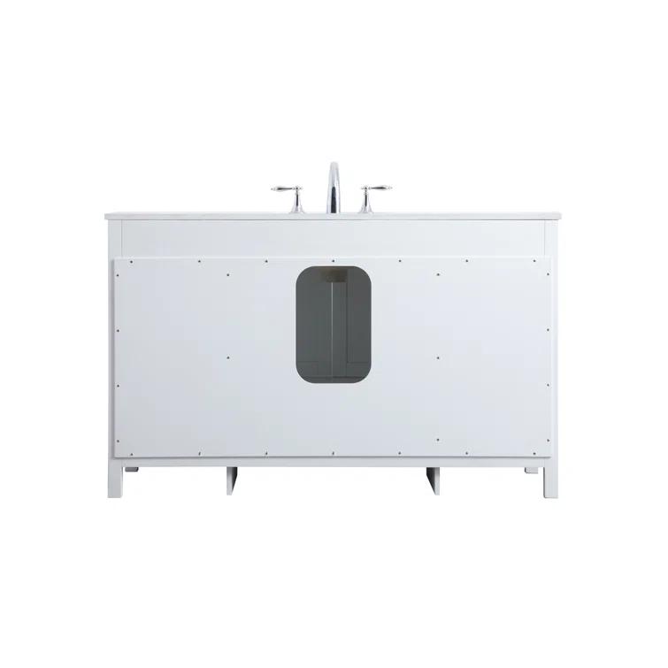 Irene 54'' Single Bathroom Vanity with Engineered Marble Top