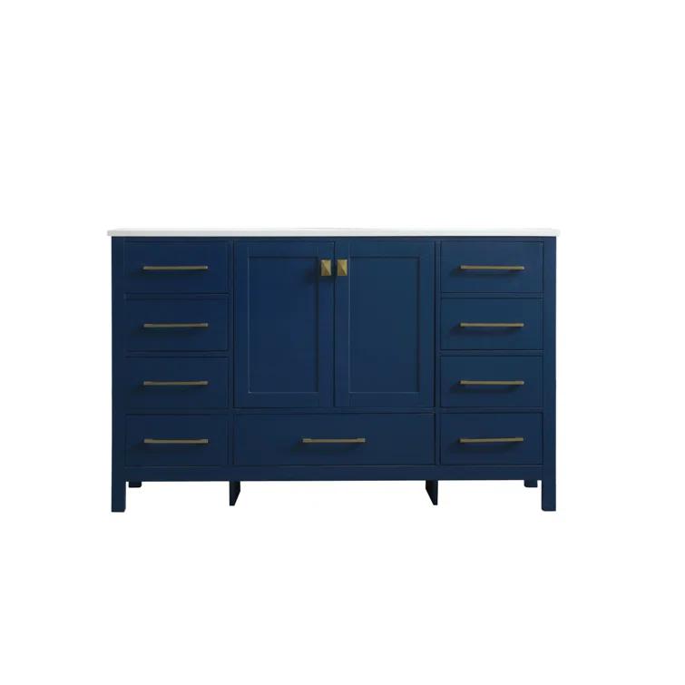 Irene 54'' Single Bathroom Vanity with Engineered Marble Top