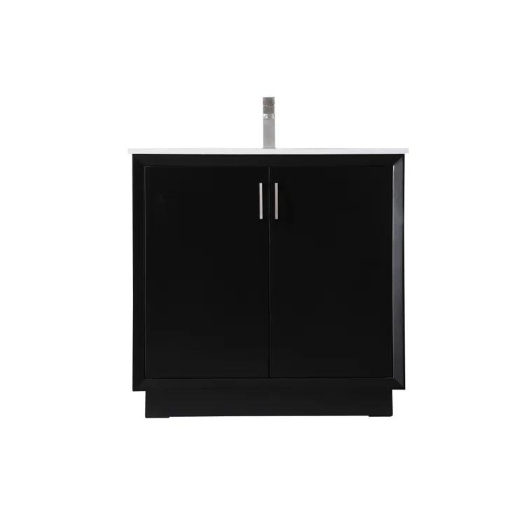 Hayes 36'' Single Bathroom Vanity with Engineered Marble Top