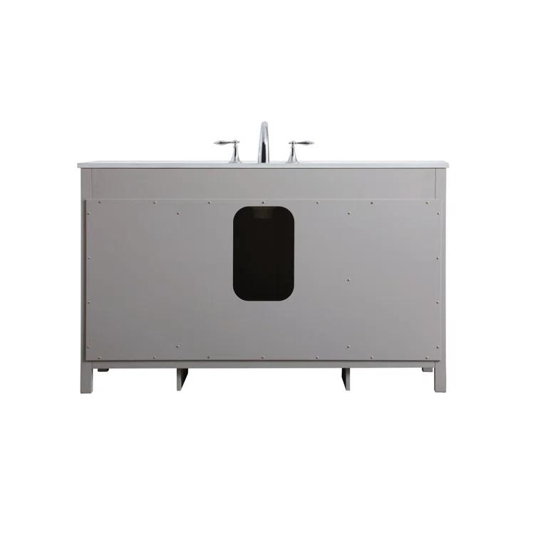 Irene 54'' Single Bathroom Vanity with Engineered Marble Top
