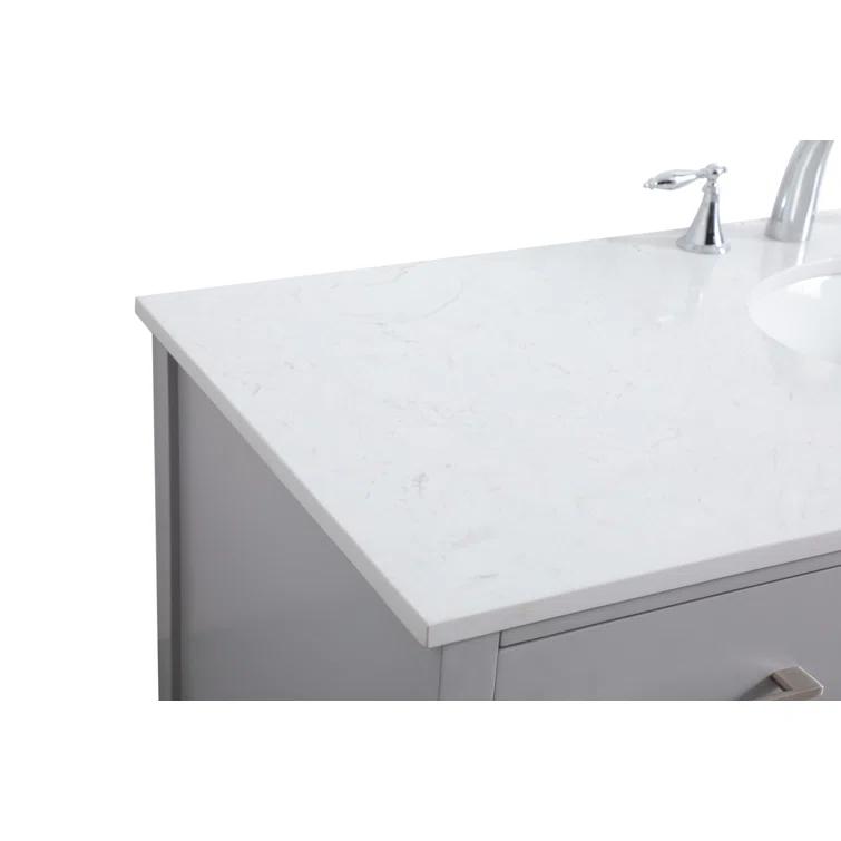Irene 54'' Single Bathroom Vanity with Engineered Marble Top