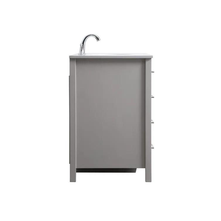 Irene 54'' Single Bathroom Vanity with Engineered Marble Top