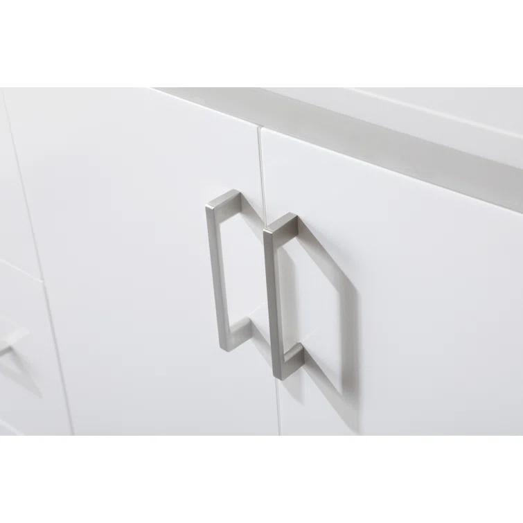 Hayes 54'' Single Bathroom Vanity with Engineered Marble Top