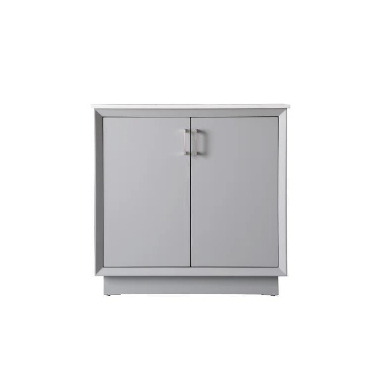 Hayes 36'' Single Bathroom Vanity with Engineered Marble Top