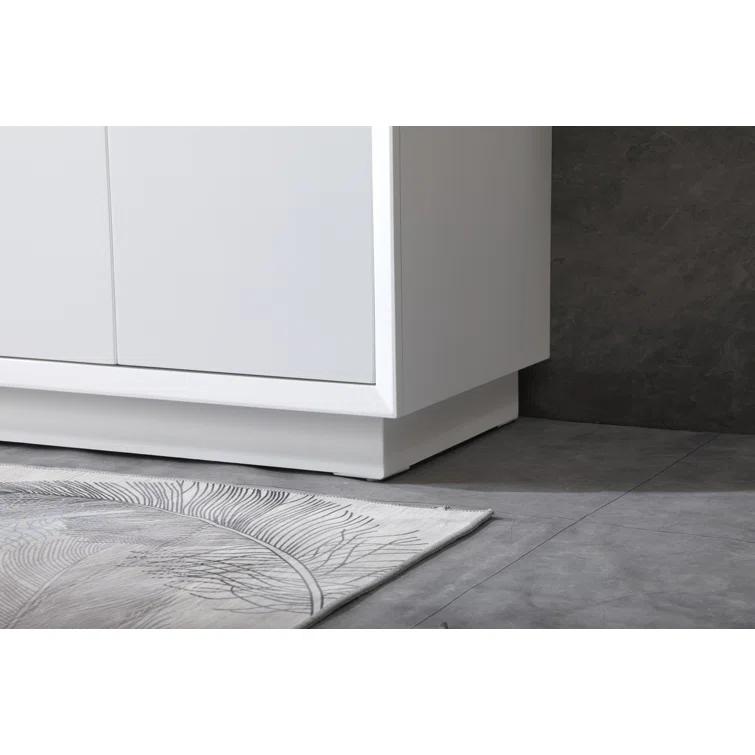 Hayes 36'' Single Bathroom Vanity with Engineered Marble Top