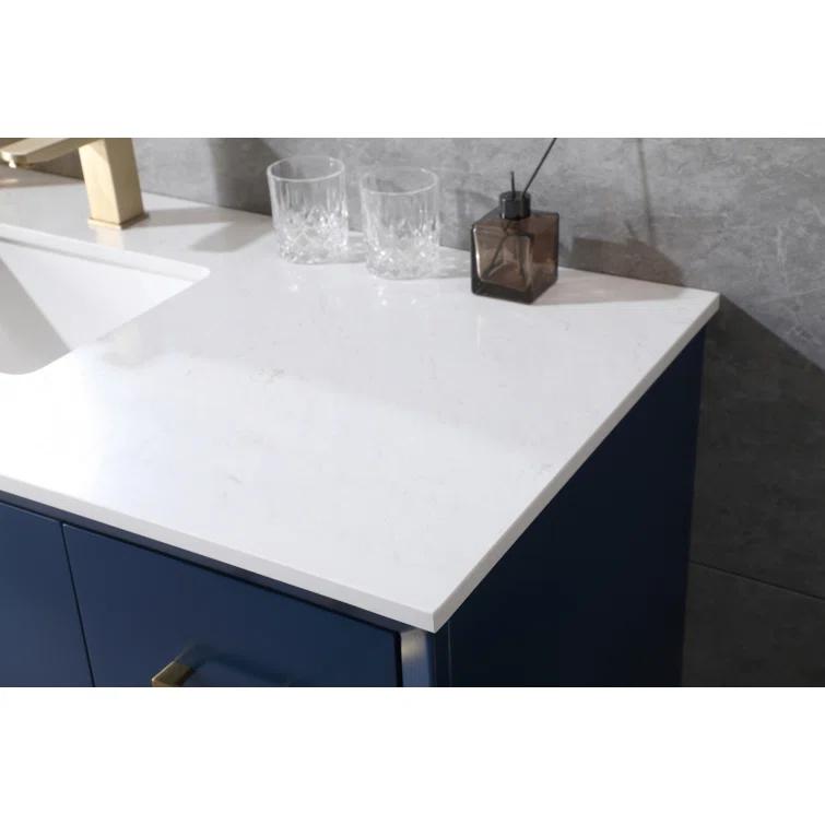 Hayes 54'' Single Bathroom Vanity with Engineered Marble Top