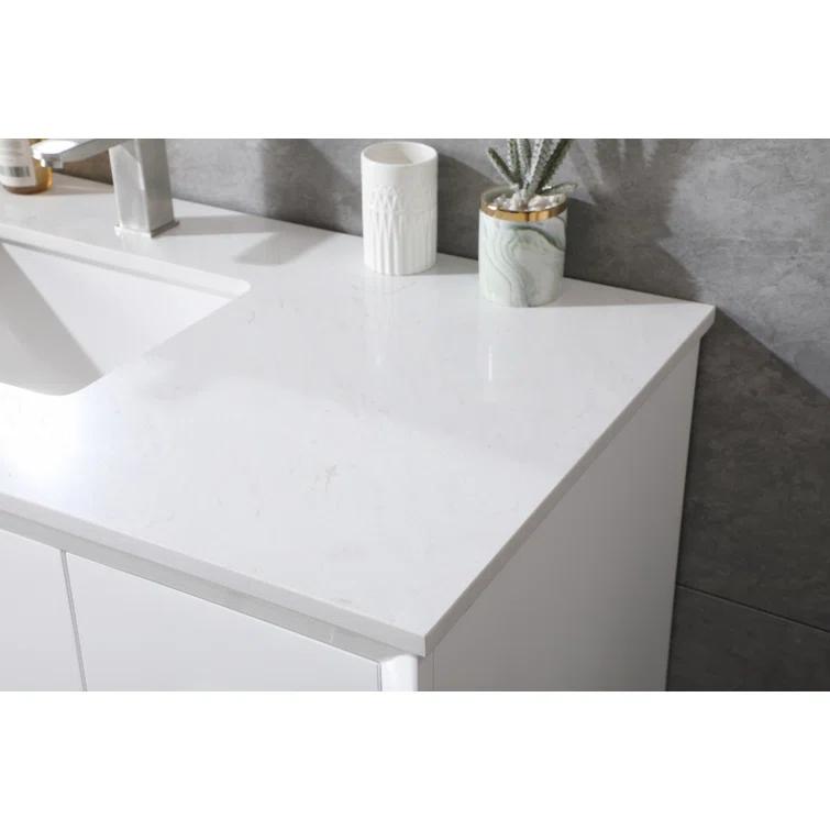 Hayes 54'' Single Bathroom Vanity with Engineered Marble Top