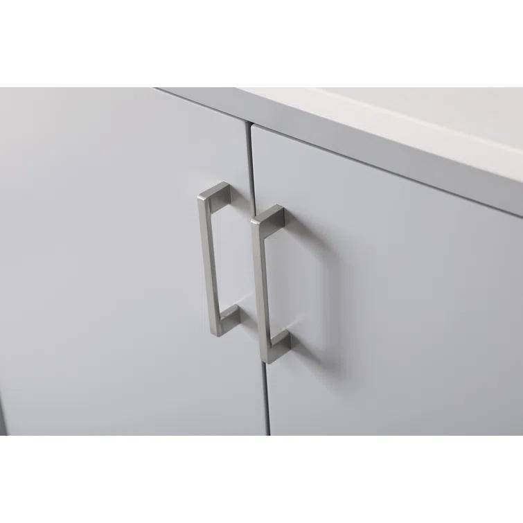Hayes 36'' Single Bathroom Vanity with Engineered Marble Top