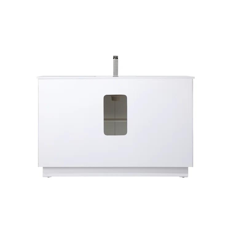 Hayes 54'' Single Bathroom Vanity with Engineered Marble Top
