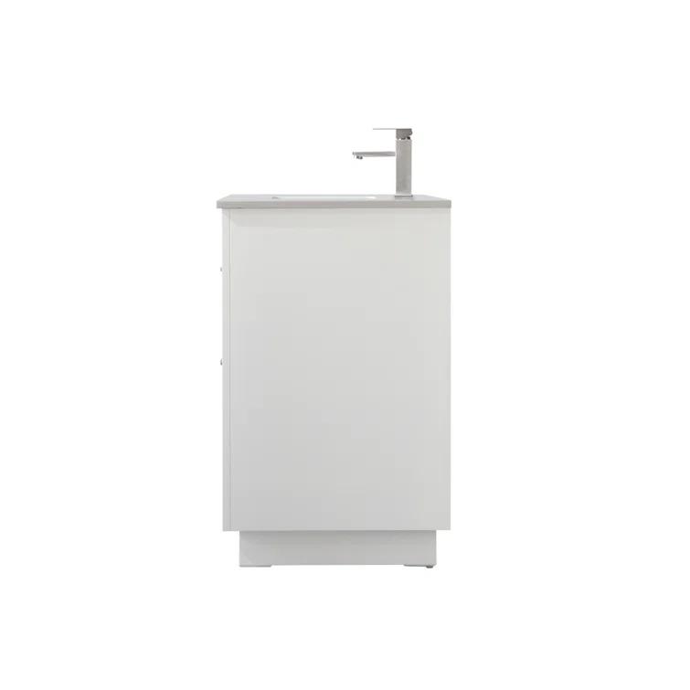 Hayes 54'' Single Bathroom Vanity with Engineered Marble Top