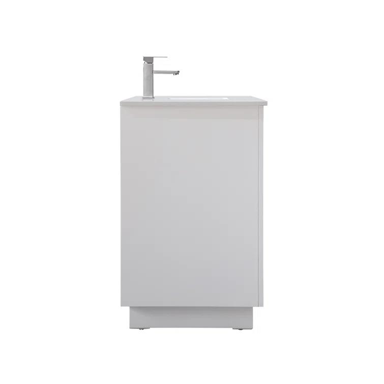 Hayes 54'' Single Bathroom Vanity with Engineered Marble Top