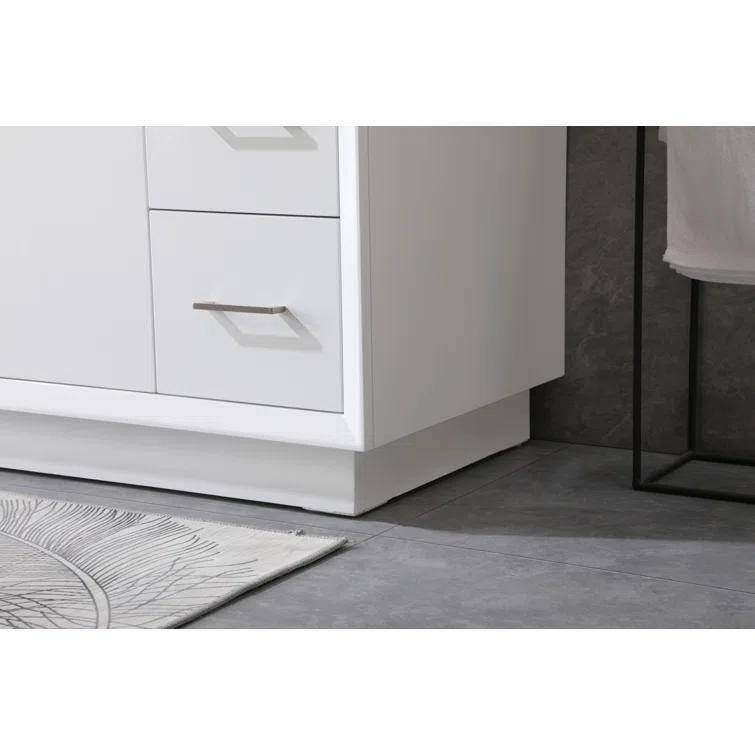 Hayes 54'' Single Bathroom Vanity with Engineered Marble Top