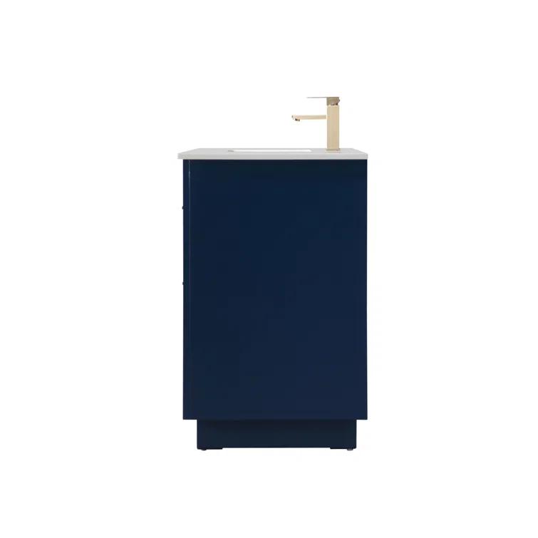 Hayes 54'' Single Bathroom Vanity with Engineered Marble Top