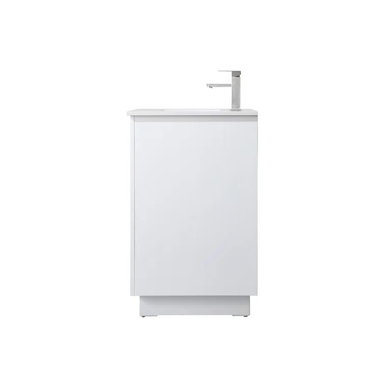 Hayes 36'' Single Bathroom Vanity with Engineered Marble Top