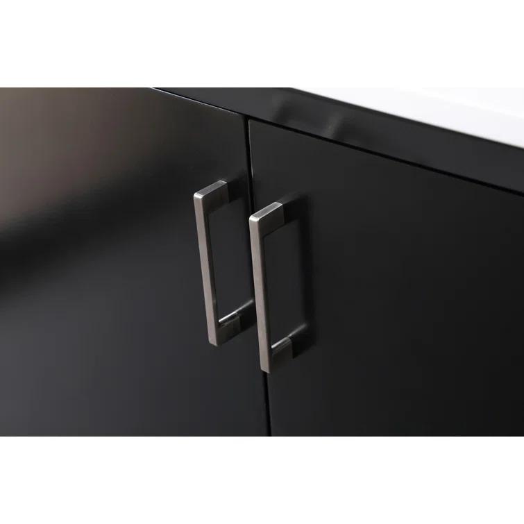 Hayes 36'' Single Bathroom Vanity with Engineered Marble Top