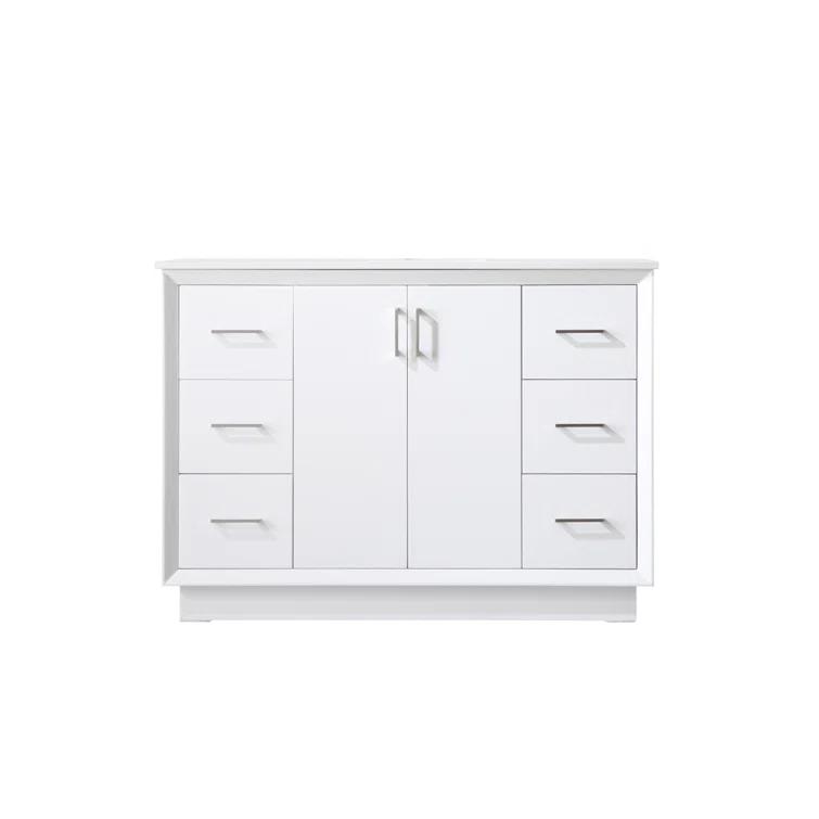 Hayes 54'' Single Bathroom Vanity with Engineered Marble Top