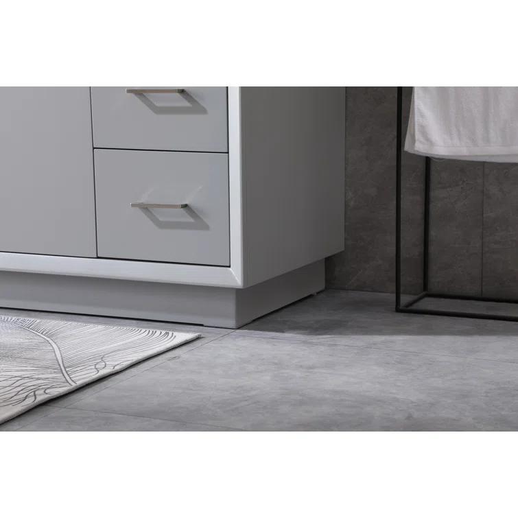 Hayes 54'' Single Bathroom Vanity with Engineered Marble Top