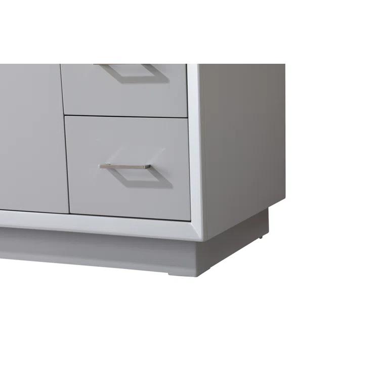 Hayes 54'' Single Bathroom Vanity with Engineered Marble Top