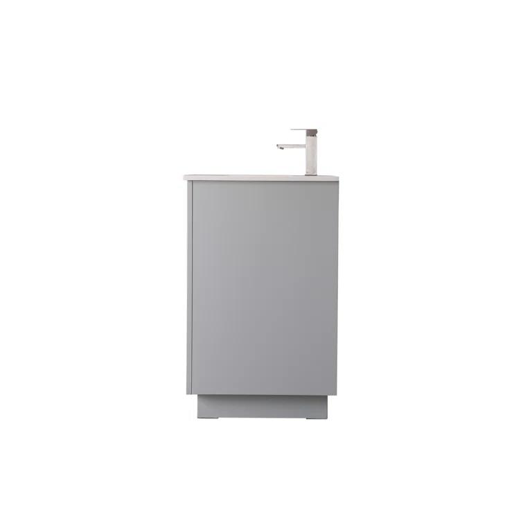 Hayes 36'' Single Bathroom Vanity with Engineered Marble Top