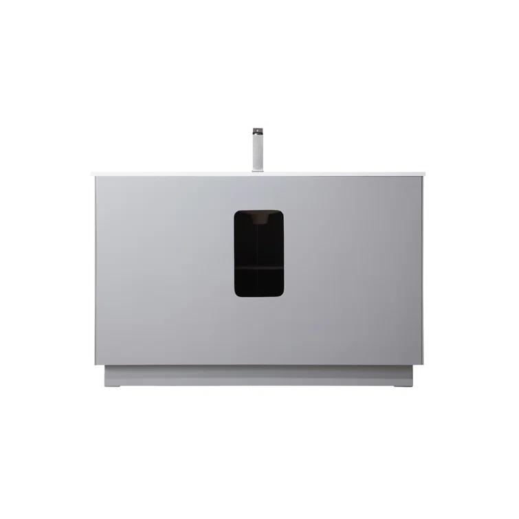 Hayes 54'' Single Bathroom Vanity with Engineered Marble Top