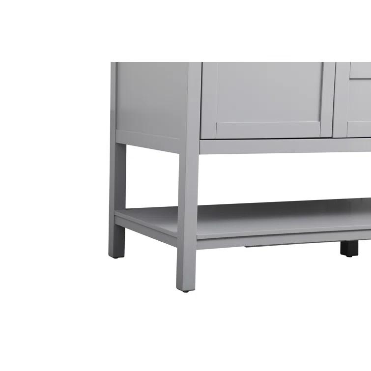 Hokku Designs Heath 54’’ Bathroom Vanity With Engineered Marble