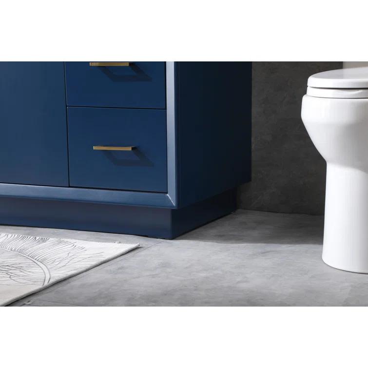 Hayes 54'' Single Bathroom Vanity with Engineered Marble Top