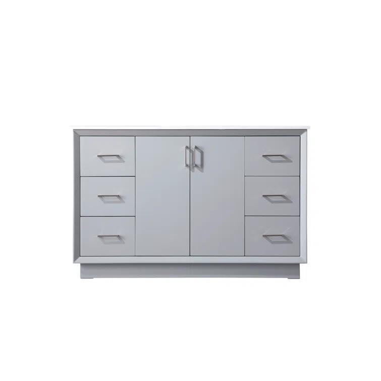 Hayes 54'' Single Bathroom Vanity with Engineered Marble Top