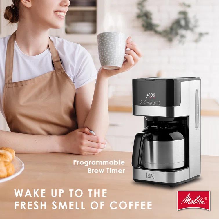 Melitta MCM010PULBK1 Melitta Aroma Tocco 8-cup Drip Coffee Maker With Thermal Carafe And Touch Control Display