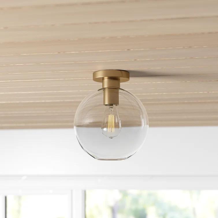Childerley Single Light Glass Semi Flush Mount